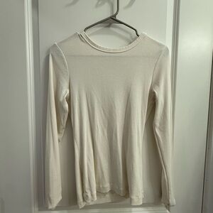 H&M Off-White Ribbed Top